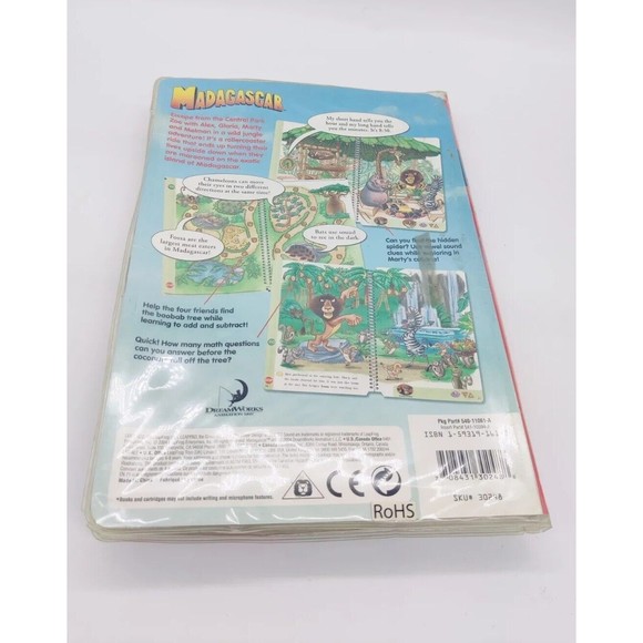 Leap Frog LeapPad K-1ST Madagascar Interactive Book & Cartridge Reading Learnin - Picture 3 of 12